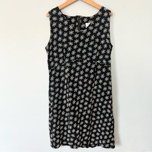 Only in L.A. Vintage 90s Black & White Daisy Print Sleeveless Dress Size 11/12
